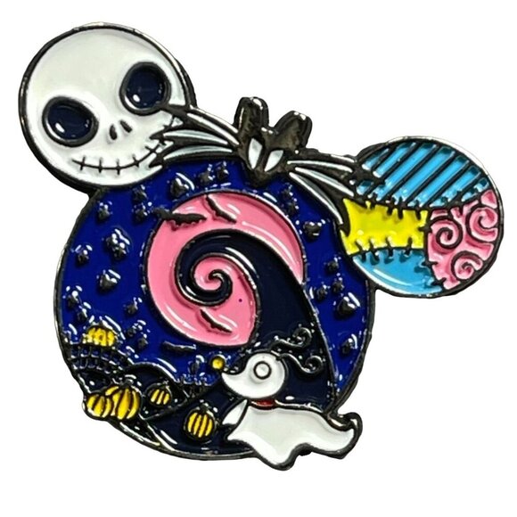 Jack Sally Skellington Lapel Pin Mouse Icon Badge Nightmare Brooch Accessories - Picture 1 of 8